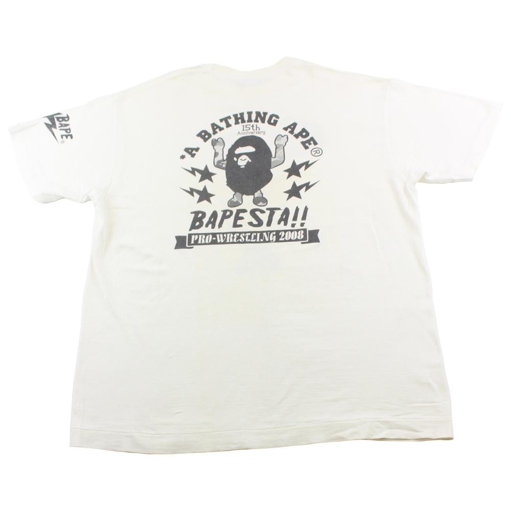 bape nigo pro wrestling tee white 2008 - SaruGeneral