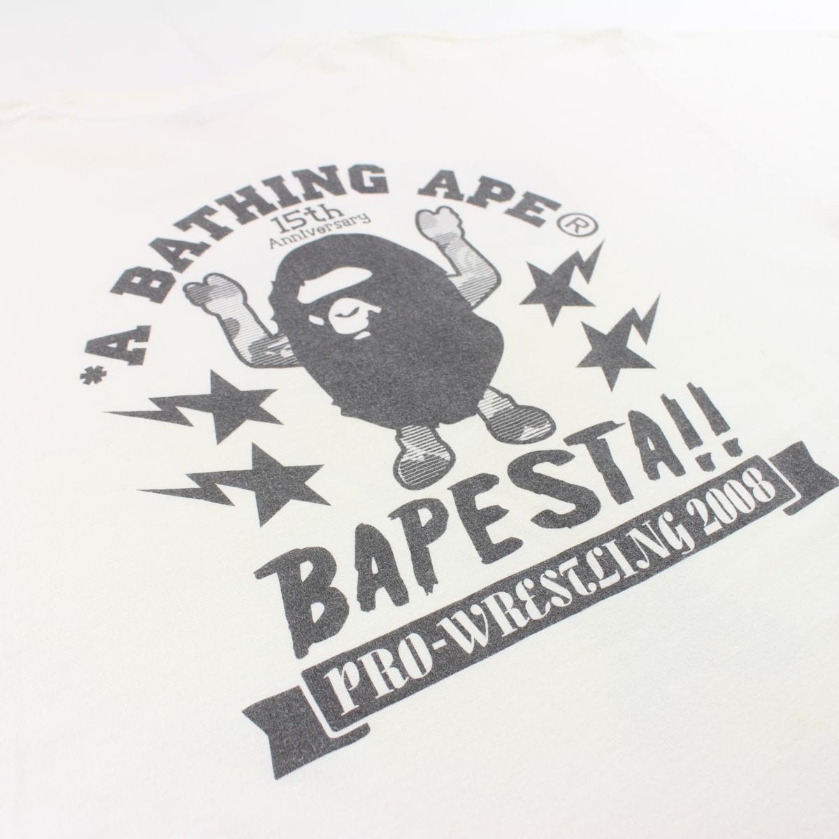 bape nigo pro wrestling tee white 2008 - SaruGeneral