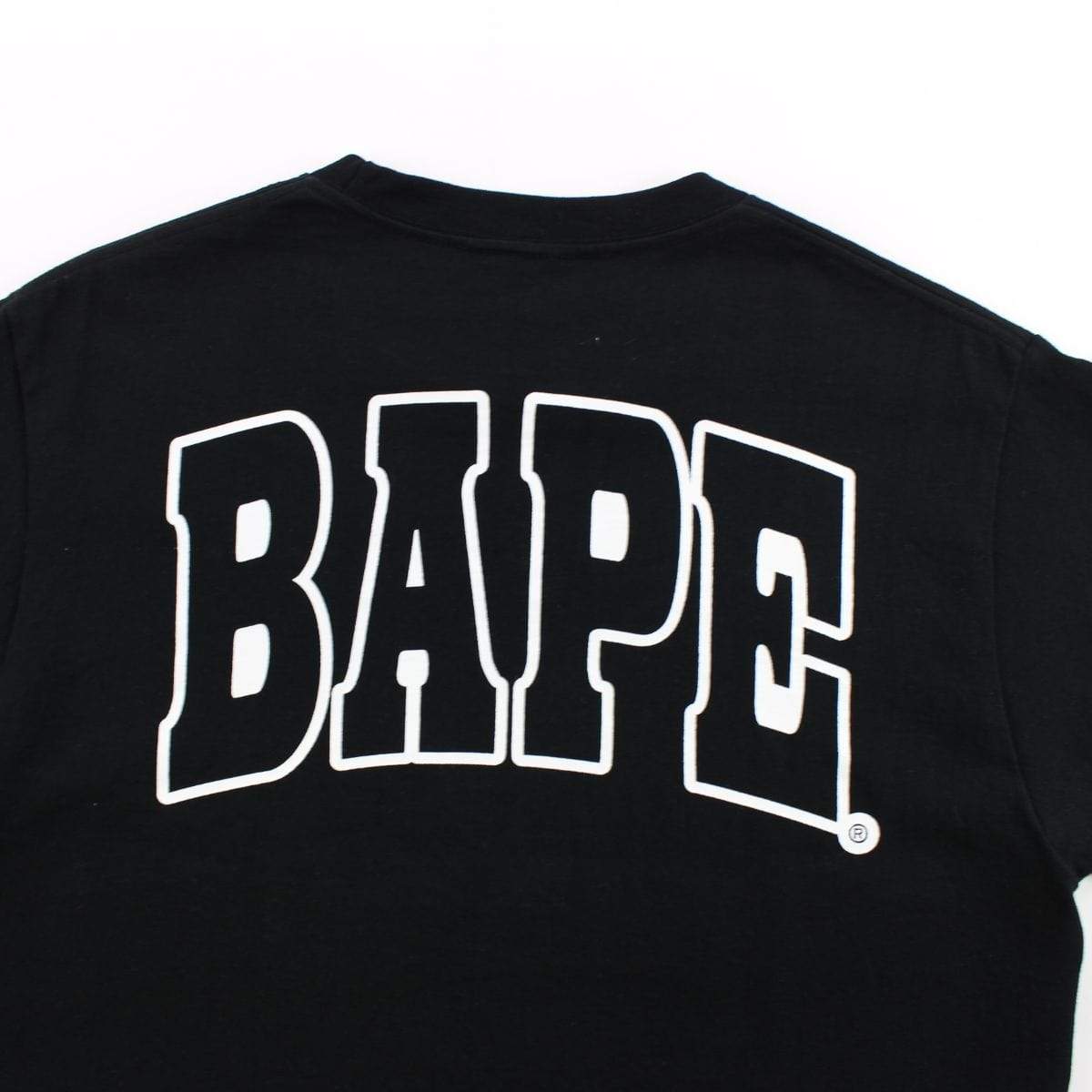 Bape City Camo Big Ape Zip Logo Tee Black - SaruGeneral