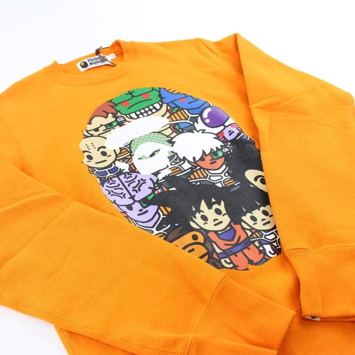 Bape x Dragon Ball Z Big Ape Logo Crewneck Orange - SaruGeneral