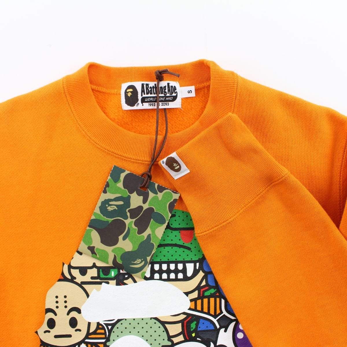 Bape x Dragon Ball Z Big Ape Logo Crewneck Orange - SaruGeneral