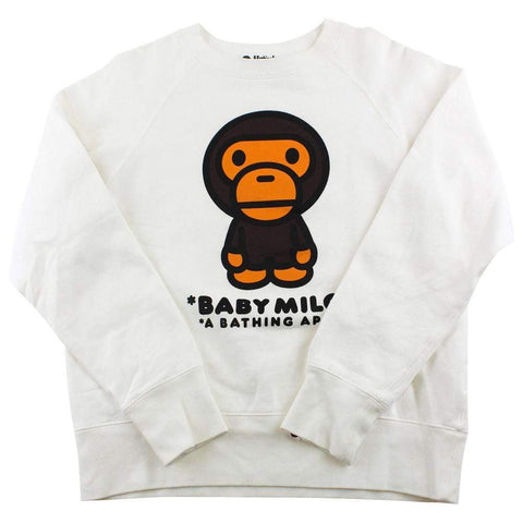 Bape Baby Milo Crewneck White