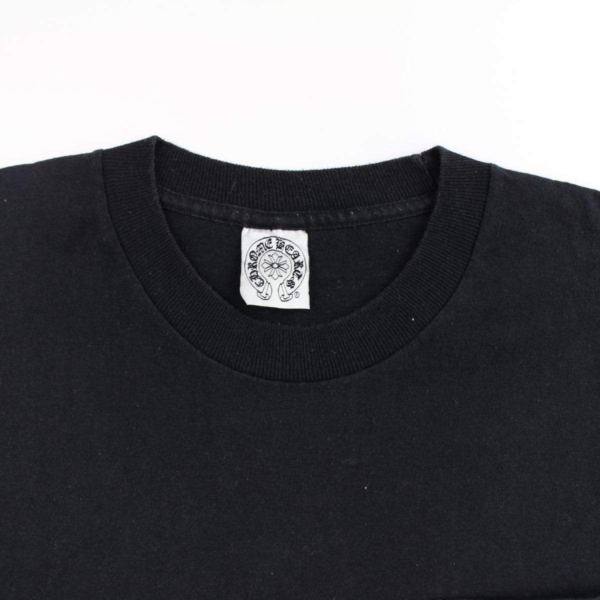 chrome hearts blue text crosses tee black - SaruGeneral