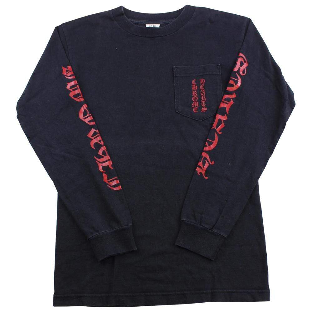 chrome hearts red text ls black - SaruGeneral