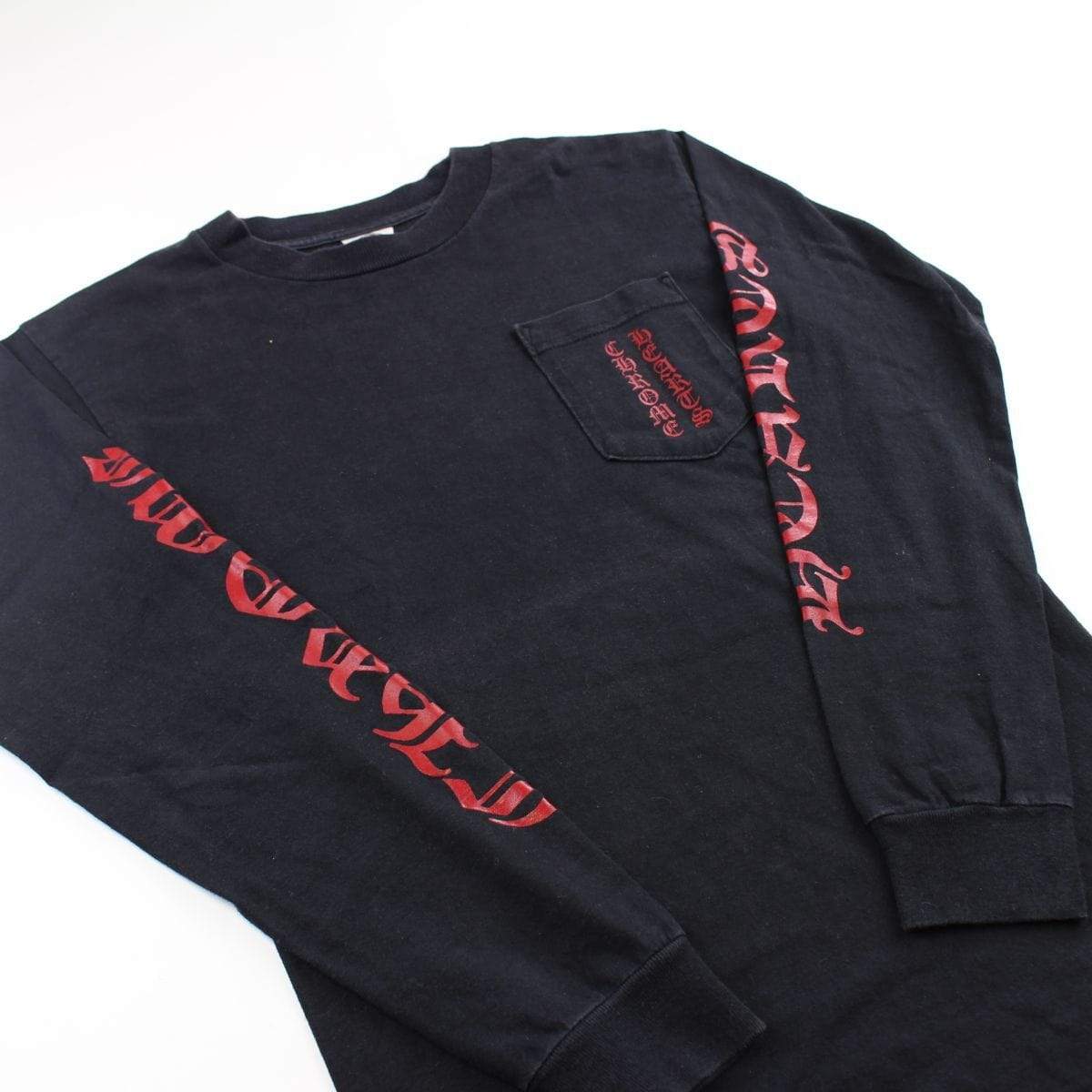 chrome hearts red text ls black - SaruGeneral