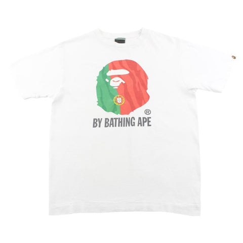 T-shirt Bape Portugal Big Ape blanc avec logo 1