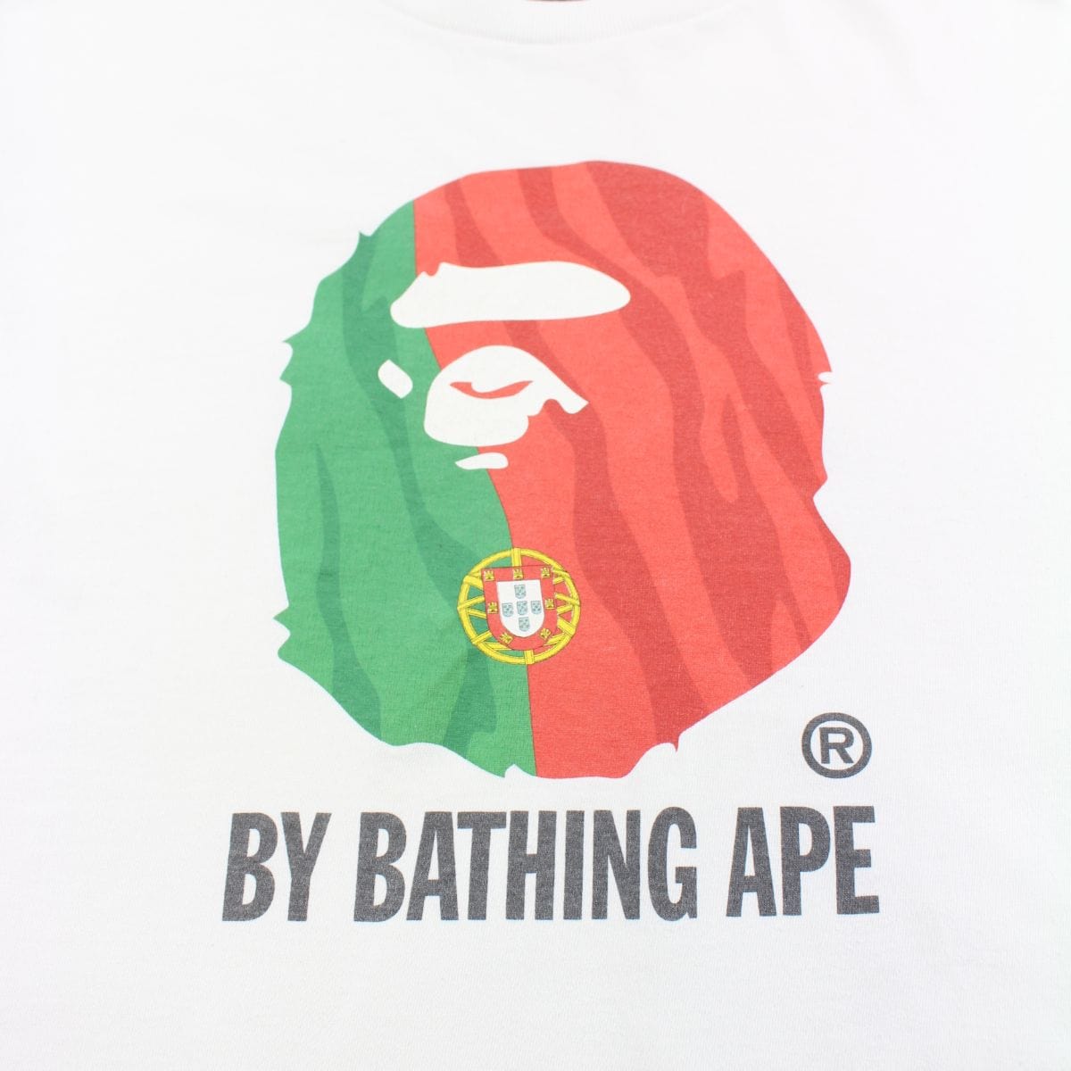 bape portrugal big ape logo tee white 1 - SaruGeneral