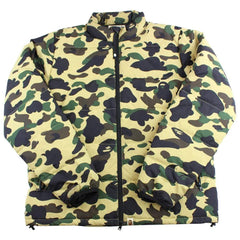 bape 1st yellow camo puffer jacket