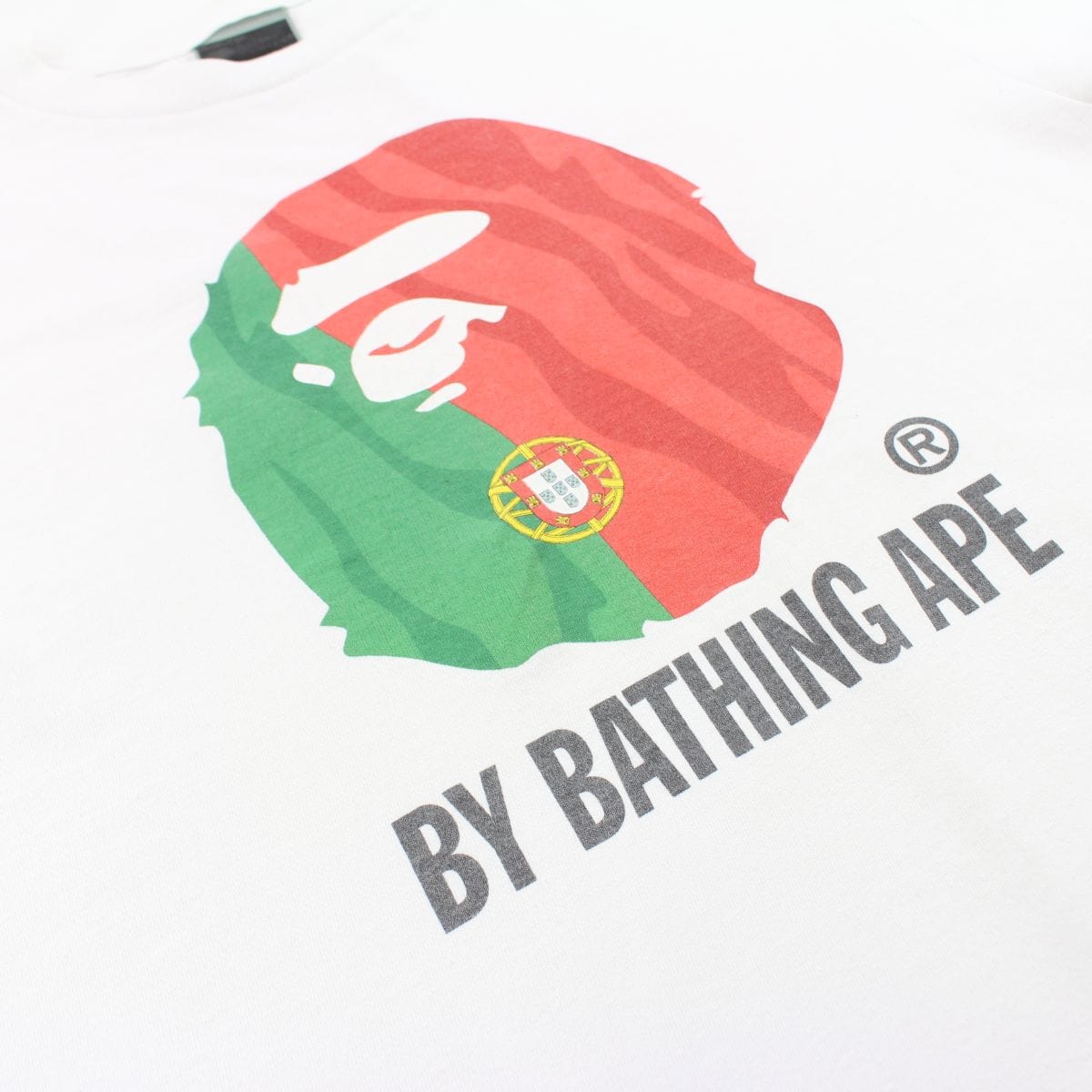 bape portrugal big ape logo tee white 1 - SaruGeneral