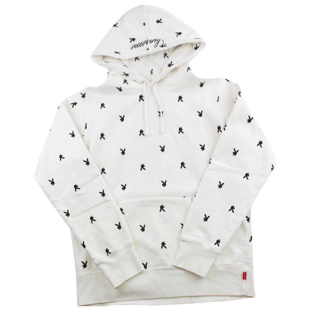 Supreme x playboy hoodie white 2015 - SaruGeneral