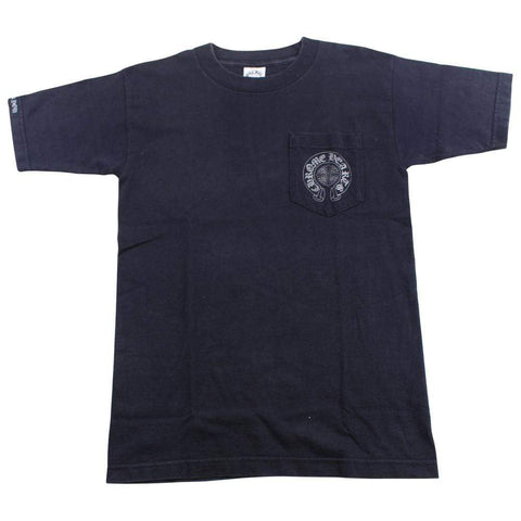 chrome hearts crosses horseshoe pocket tee black