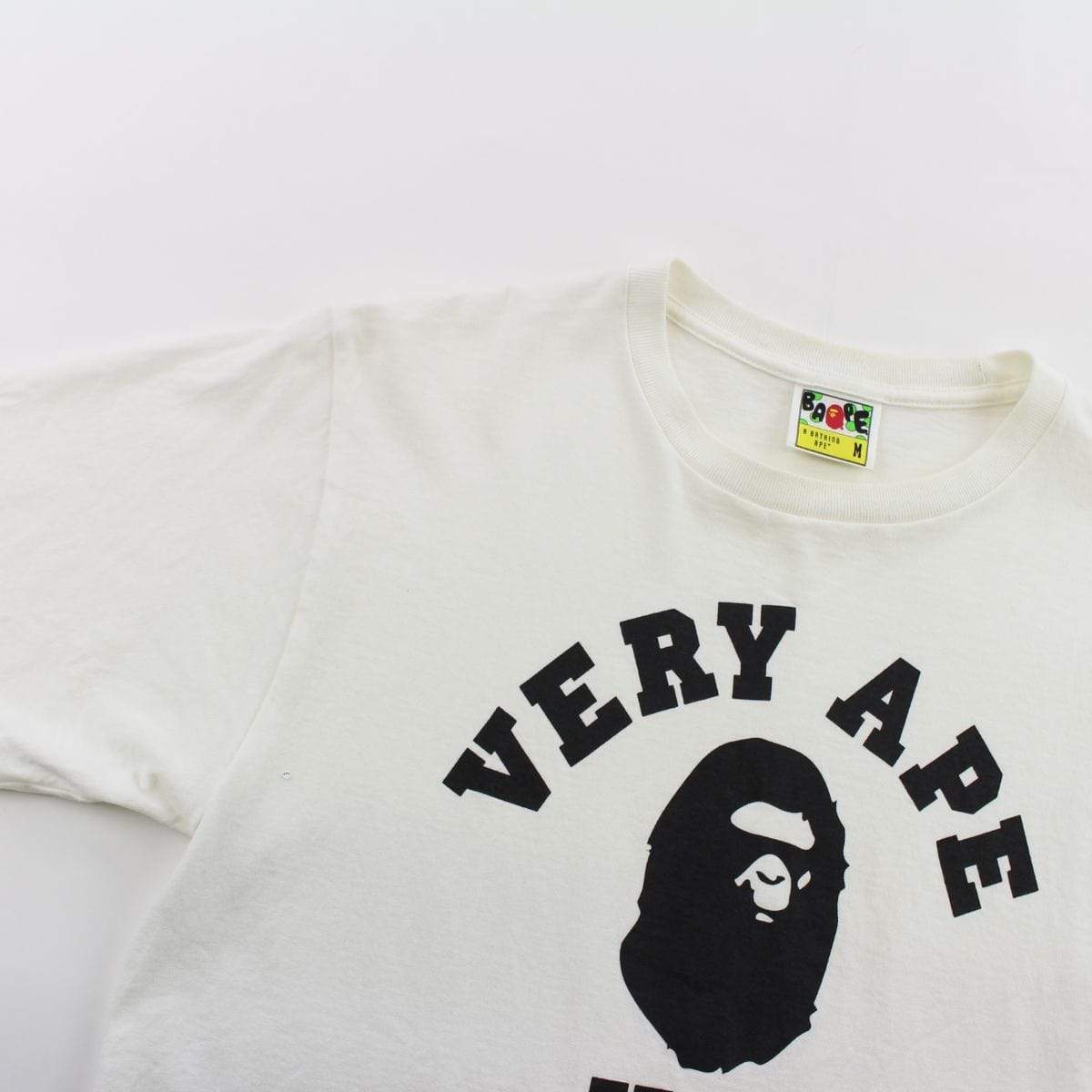 Bape Very Ape UK College Logo Tee White - SaruGeneral