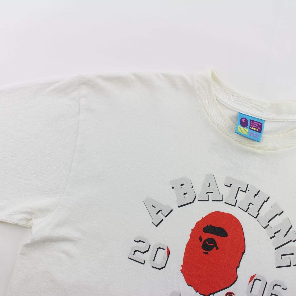 Bape Japan 2006 College Logo Tee White - SaruGeneral