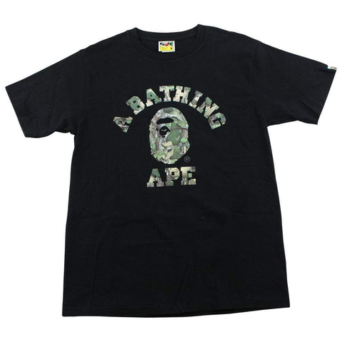 Bape Leaves College Logo tee Black