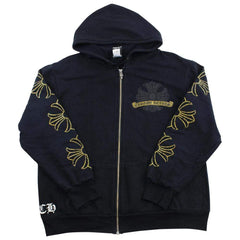 Sweat à capuche noir Chrome Hearts Gold Horseshoe