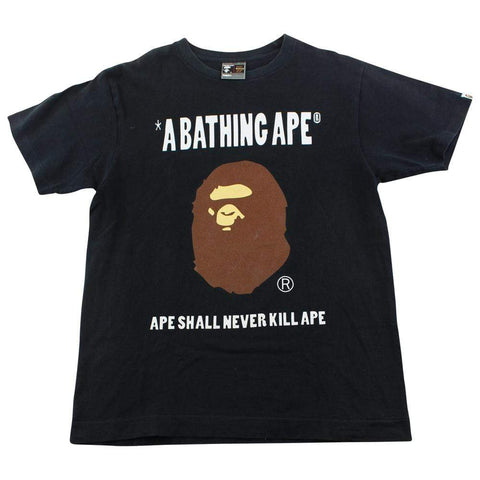 Bape A.S.N.K.A Ape Logo Tee Black