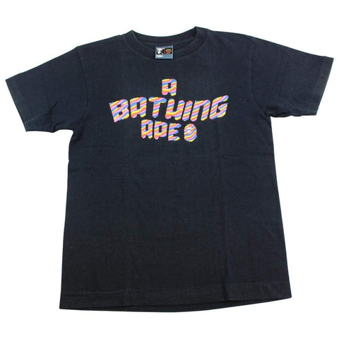 T-shirt noir avec logo Bape en spirale