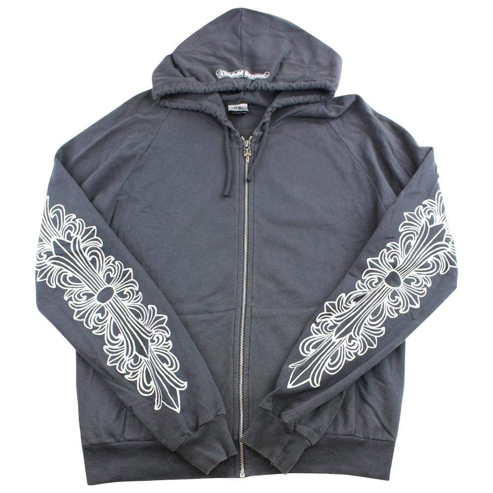 chrome hearts classic crosses hoodie grey - SaruGeneral