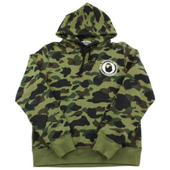 bape 1st green camo katakana hoodie 1