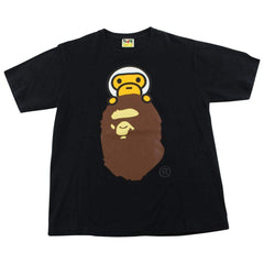 Bape Milo Peeping Big Ape Logo Tee Black