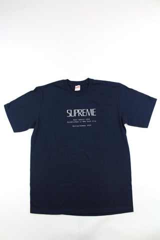 supreme anno domini 1994 tee navy