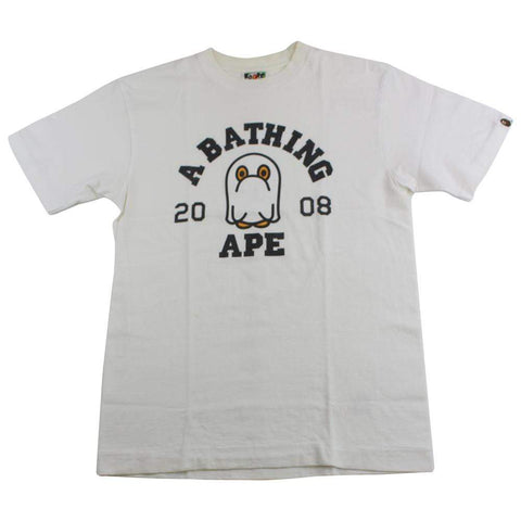 bape halloween ghost college logo tee