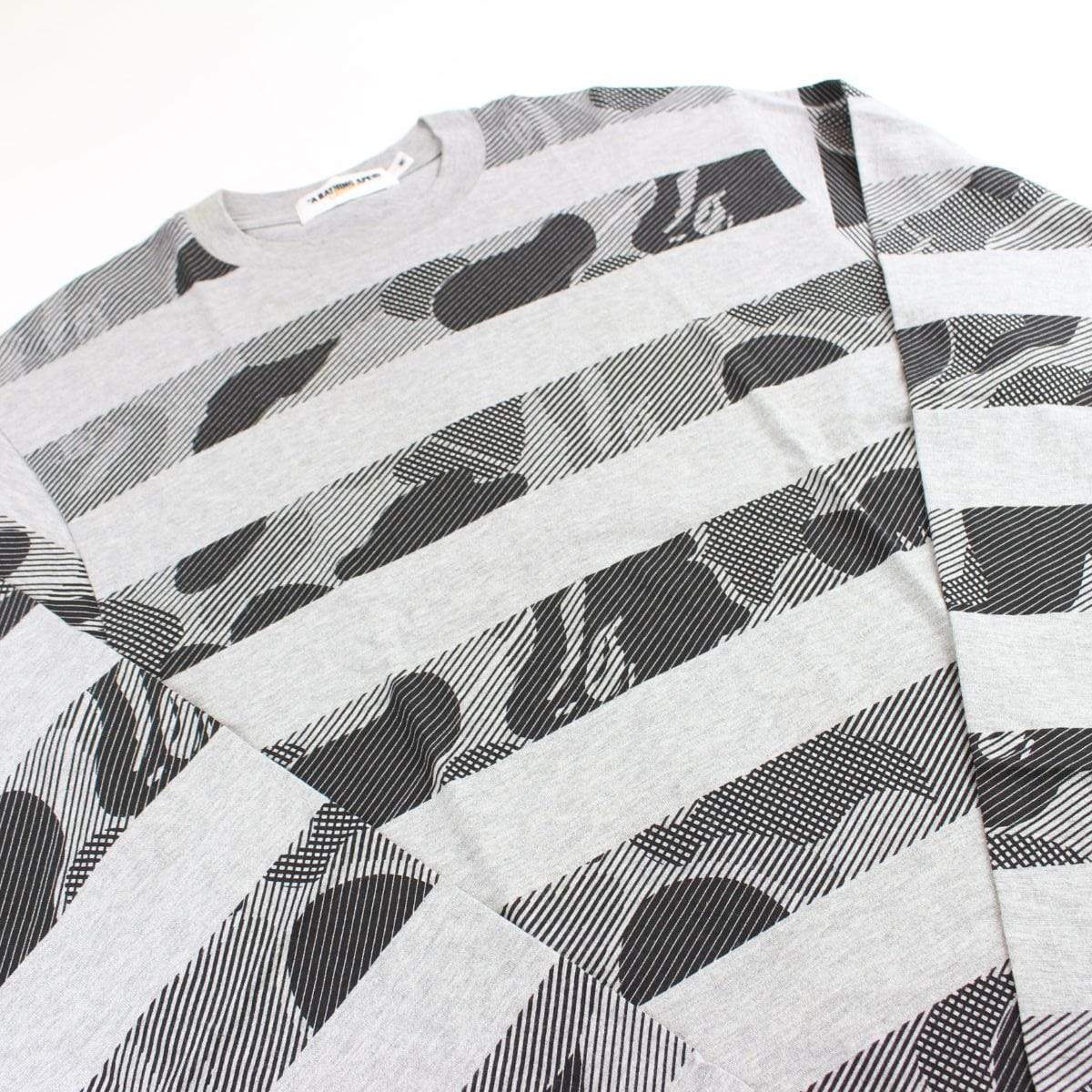 bape grey/black camo stripe LS - SaruGeneral