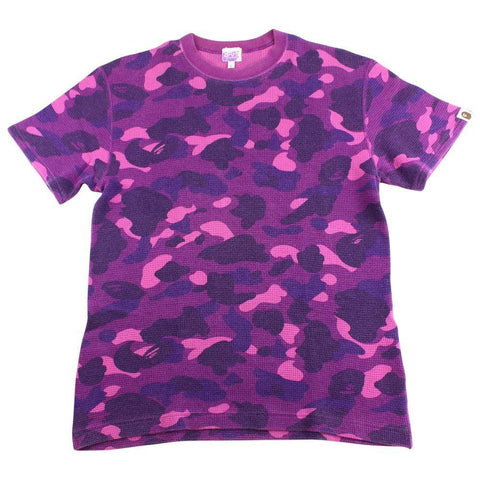 t-shirt gaufré camouflage violet Bape