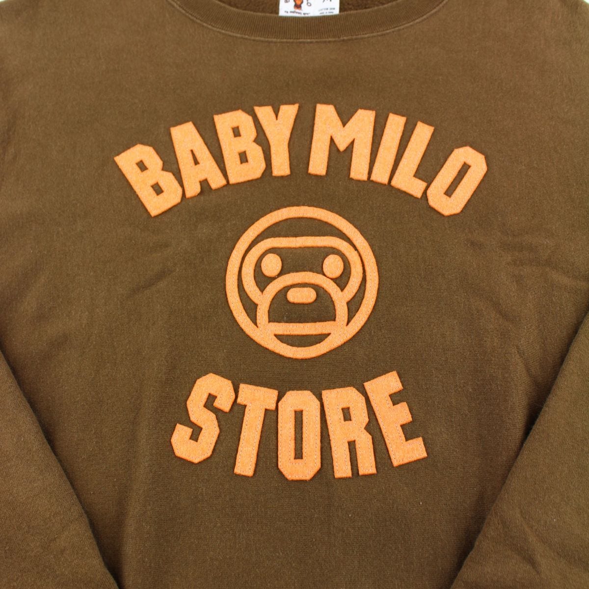 bape milo store crewneck brown - SaruGeneral