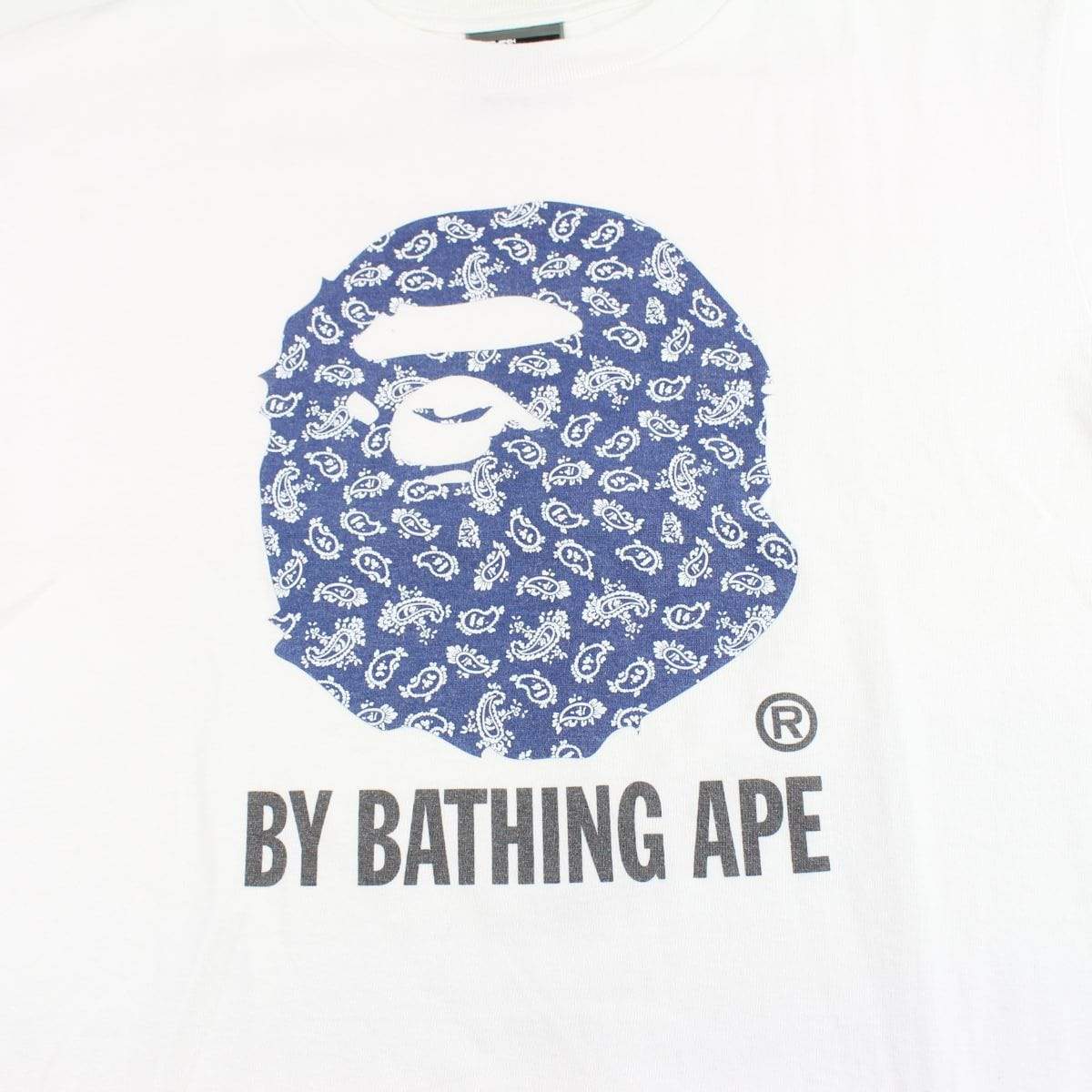 bape paisley big ape Logo tee white - SaruGeneral