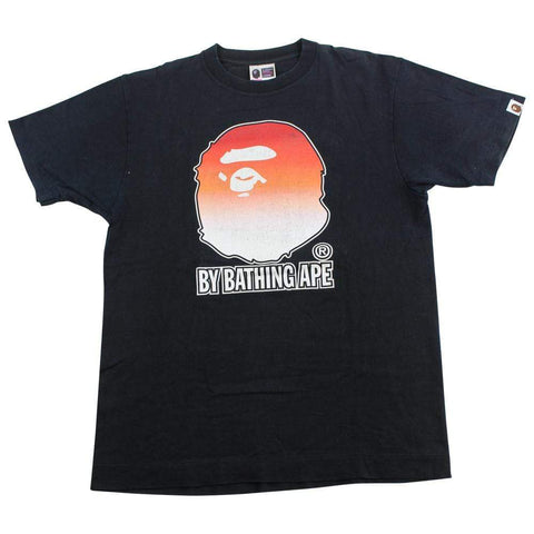 T-shirt Bape rouge dégradé avec logo Big Ape