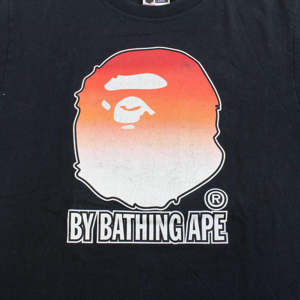 bape red gradient big ape logo tee - SaruGeneral