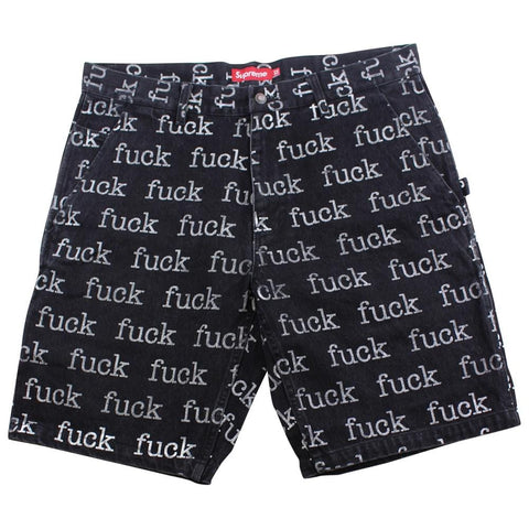 supreme fuck denim shorts 2013