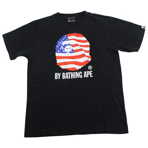 bape usa big ape logo tee black