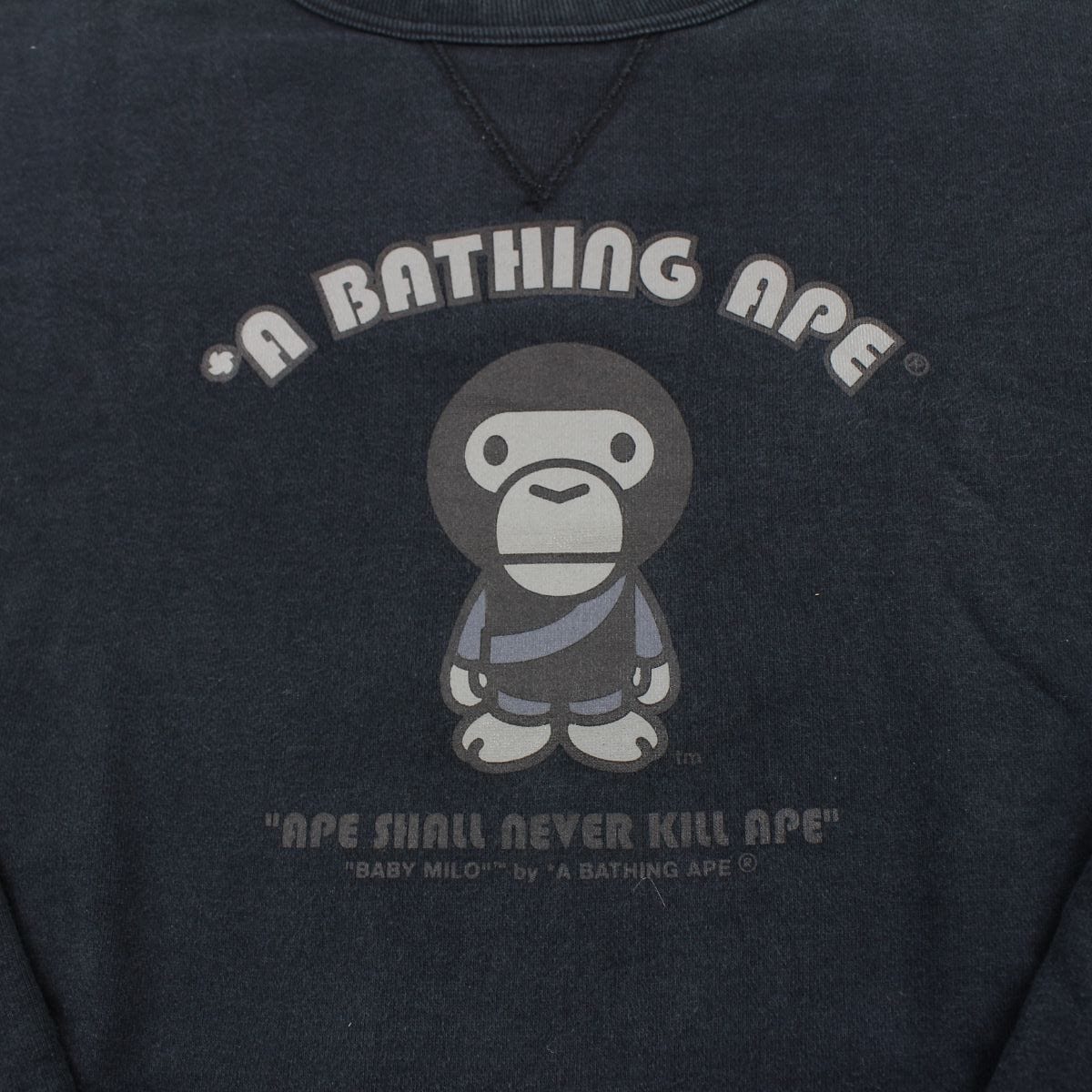 bape milo soldier crewneck black 1 - SaruGeneral