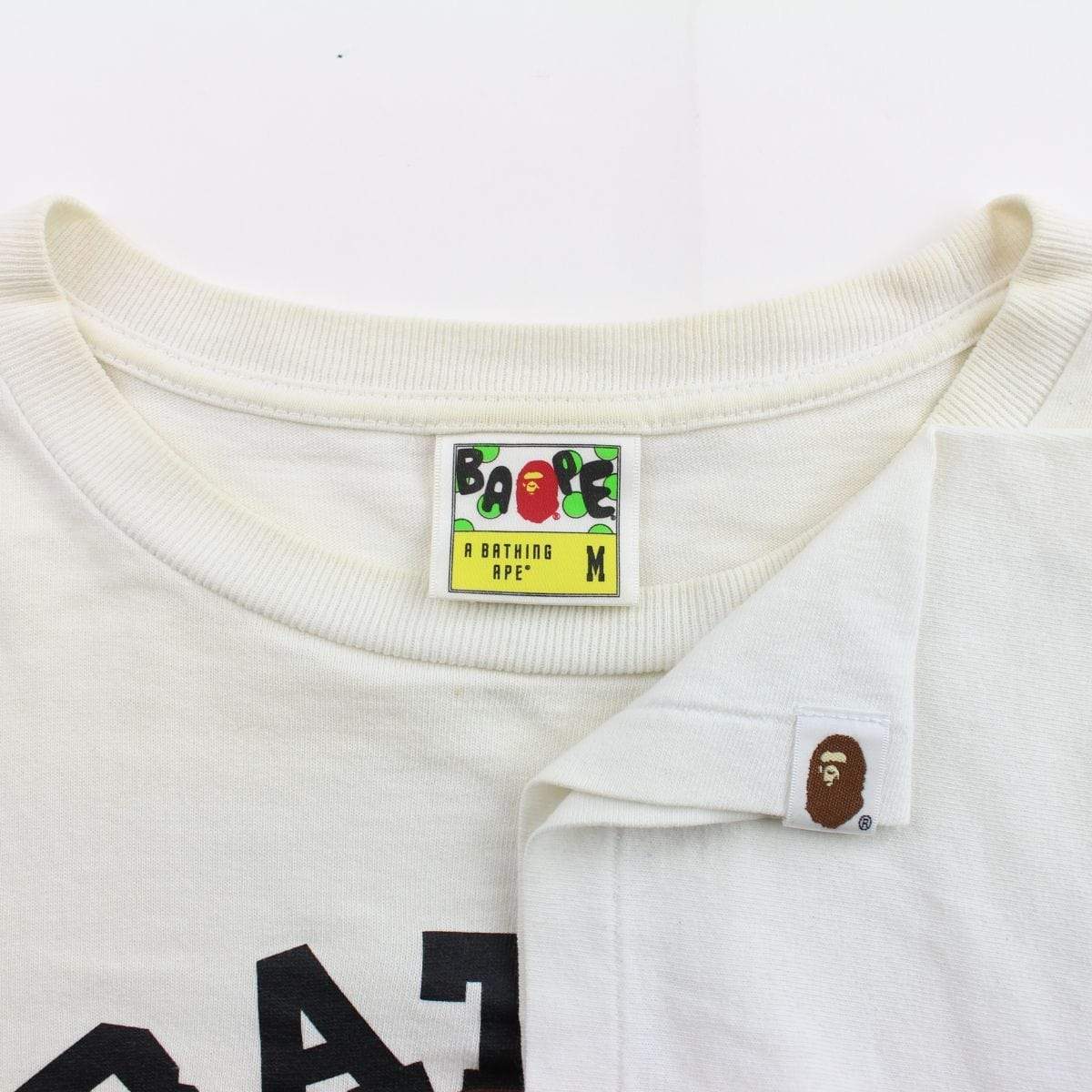 Bape Baby Milo College Logo Tee White - SaruGeneral