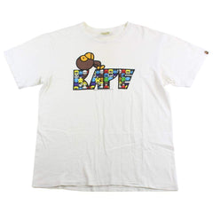 T-shirt blanc Bape Baby Milo Sleeping avec texte