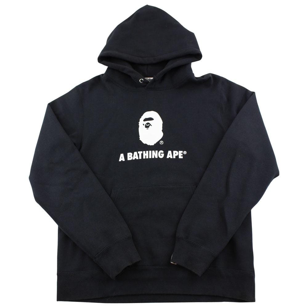 Bape big ape asnka logo hoodie black - SaruGeneral