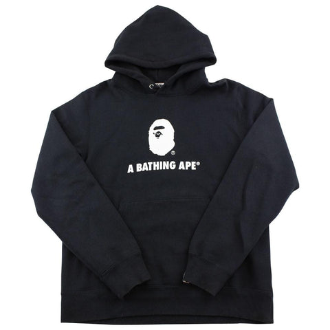 Bape big ape asnka logo hoodie black