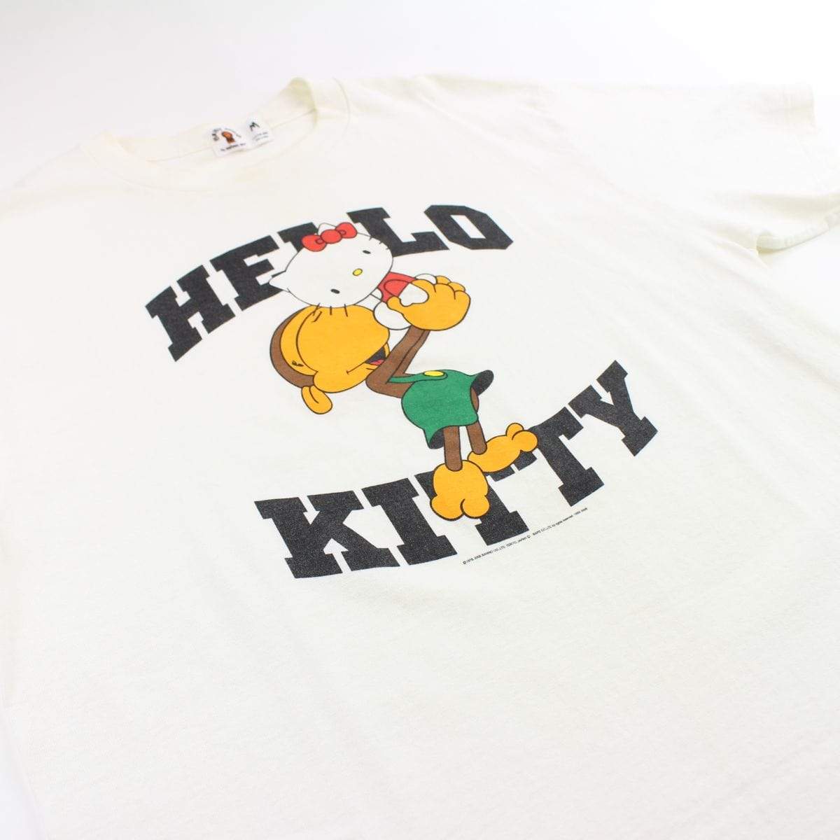 Bape x Hello Kitty Logo Tee White - SaruGeneral