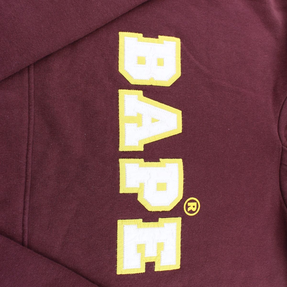 bape embroidered spellout hoodie brown - SaruGeneral