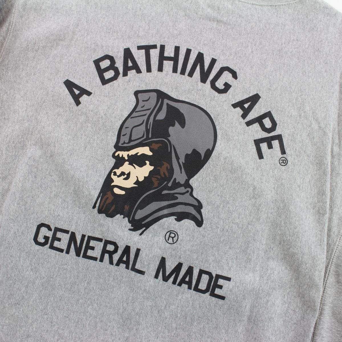 Bape General Made Crewneck Grey - SaruGeneral