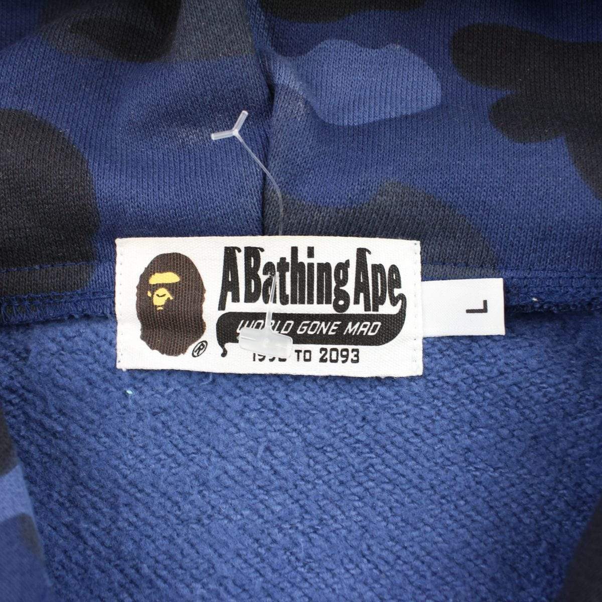 Bape Blue Camo Swarovski Big Ape Logo Full Zip - SaruGeneral