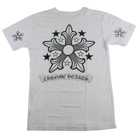 chrome hearts star backprint tee white