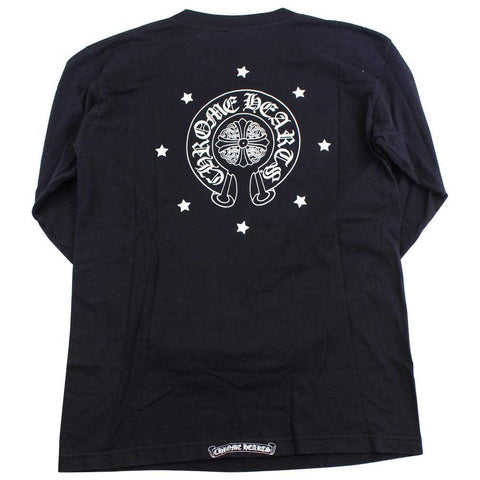 chrome hearts black horseshoe & stars ls black