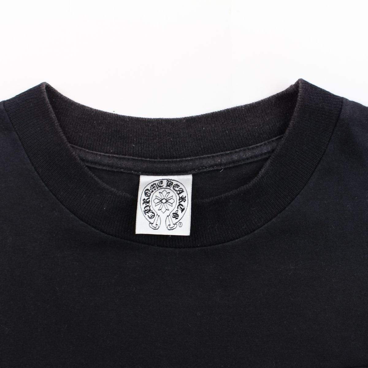 chrome hearts side & pocket logo tee black - SaruGeneral
