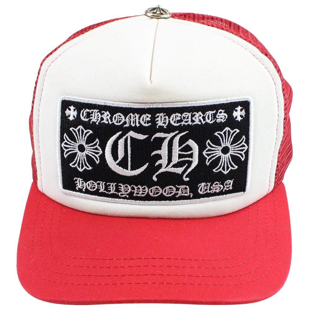 chrome hearts trucker hat red - SaruGeneral