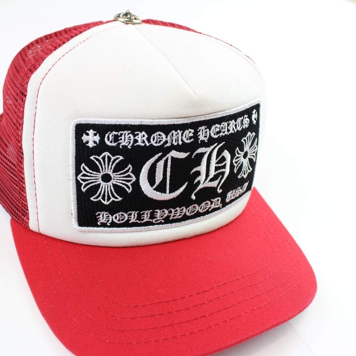 chrome hearts trucker hat red - SaruGeneral