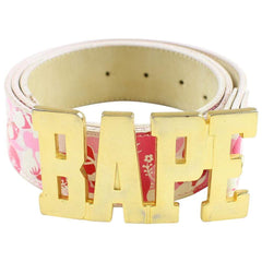 ceinture camouflage à fleurs roses Bape