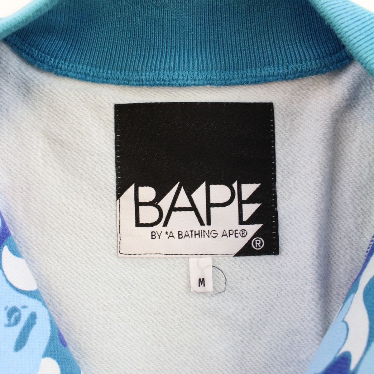Bape ABC Blue Camo Varsity Jacket - SaruGeneral